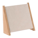 Maxbell Wooden 10 Hooks Necklace Display Stand for Retail Stores Showroom Shelves Beige Velvet