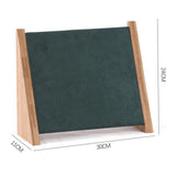 Maxbell Wooden 10 Hooks Necklace Display Stand for Retail Stores Showroom Shelves Green Velvet