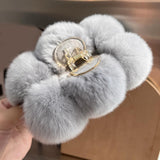 Maxbell Large Hair Jaw Clips for Women Girls Thin Thick Hair Winter Claw Hair Clips Grey