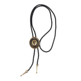 Maxbell Western Cowboy Hat Bolo Tie Vintage American Adjustable PU Leather for Men Bronze