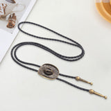 Maxbell Western Cowboy Hat Bolo Tie Vintage American Adjustable PU Leather for Men Bronze