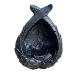 Maxbell Exquisite Sphere Holder Base Eggs Base for Easter Eggs Living Room Bedroom Black