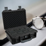 Maxbell Waterproof Watch Case 8 Grids with Handle Support Display for Home Clock