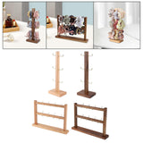 Maxbell Hair Hoop Display Organizer Space Saving for Bracelet Hair Band Showcase Wood Color