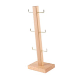 Maxbell Hair Hoop Display Organizer Space Saving for Bracelet Hair Band Showcase Wood Color