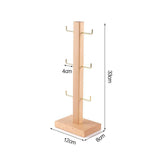 Maxbell Hair Hoop Display Organizer Space Saving for Bracelet Hair Band Showcase Wood Color