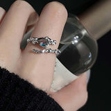Maxbell Chic Opening Shaped Ring Copper Hip Hop Novelty for Photography Fashion Show Style A