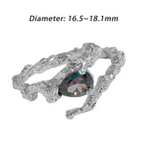 Maxbell Chic Opening Shaped Ring Copper Hip Hop Novelty for Photography Fashion Show Style A