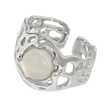 Maxbell Chic Opening Shaped Ring Copper Hip Hop Novelty for Photography Fashion Show Style B