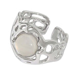Maxbell Chic Opening Shaped Ring Copper Hip Hop Novelty for Photography Fashion Show Style B