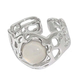Maxbell Chic Opening Shaped Ring Copper Hip Hop Novelty for Photography Fashion Show Style B