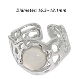 Maxbell Chic Opening Shaped Ring Copper Hip Hop Novelty for Photography Fashion Show Style B