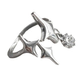 Maxbell Chic Opening Shaped Ring Copper Hip Hop Novelty for Photography Fashion Show Style C