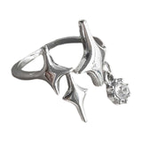 Maxbell Chic Opening Shaped Ring Copper Hip Hop Novelty for Photography Fashion Show Style C