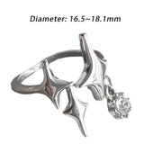 Maxbell Chic Opening Shaped Ring Copper Hip Hop Novelty for Photography Fashion Show Style C