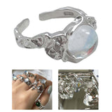 Maxbell Chic Opening Shaped Ring Copper Hip Hop Novelty for Photography Fashion Show Style D