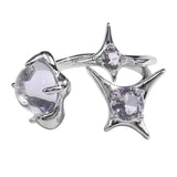 Maxbell Chic Opening Shaped Ring Copper Hip Hop Novelty for Photography Fashion Show Style F