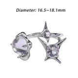 Maxbell Chic Opening Shaped Ring Copper Hip Hop Novelty for Photography Fashion Show Style F