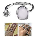 Maxbell Chic Opening Shaped Ring Copper Hip Hop Novelty for Photography Fashion Show Style G