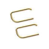 Maxbell Trendy Mini Bar Stud Earrings Full Strip Staples Staples Studs for Women Men Aureate