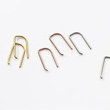 Maxbell Trendy Mini Bar Stud Earrings Full Strip Staples Staples Studs for Women Men Aureate