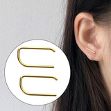 Maxbell Trendy Mini Bar Stud Earrings Full Strip Staples Staples Studs for Women Men Aureate