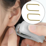 Maxbell Trendy Mini Bar Stud Earrings Full Strip Staples Staples Studs for Women Men Aureate