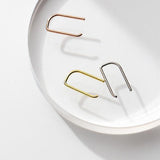Maxbell Trendy Mini Bar Stud Earrings Full Strip Staples Staples Studs for Women Men Aureate