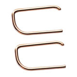 Maxbell Trendy Mini Bar Stud Earrings Full Strip Staples Staples Studs for Women Men  Rose Aureate