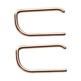 Maxbell Trendy Mini Bar Stud Earrings Full Strip Staples Staples Studs for Women Men  Rose Aureate
