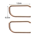 Maxbell Trendy Mini Bar Stud Earrings Full Strip Staples Staples Studs for Women Men  Rose Aureate