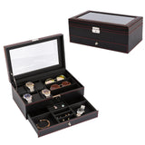 Maxbell Double Layer Watch Organizer Holder for Earrings Shop Display Table Dresser