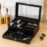 Maxbell Double Layer Watch Organizer Holder for Earrings Shop Display Table Dresser
