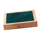 Maxbell Wooden Velvet Jewelry Tray Holder Storage Square for Bracelet Chains Earring Green