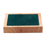 Maxbell Wooden Velvet Jewelry Tray Holder Storage Square for Bracelet Chains Earring Green