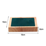 Maxbell Wooden Velvet Jewelry Tray Holder Storage Square for Bracelet Chains Earring Green