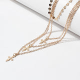 Maxbell Fashion Long Layered Necklaces Cross Pendant for Women daily Wear