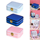 Maxbell Portable Jewelry Box Storage Case Wife Bracelet Women Ornaments Light Blue