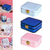 Maxbell Portable Jewelry Box Storage Case Wife Bracelet Women Ornaments Light Blue