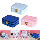 Maxbell Portable Jewelry Box Storage Case Wife Bracelet Women Ornaments Light Blue