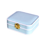 Maxbell Portable Jewelry Box Storage Case Wife Bracelet Women Ornaments Light Blue