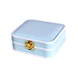 Maxbell Portable Jewelry Box Storage Case Wife Bracelet Women Ornaments Light Blue