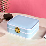 Maxbell Portable Jewelry Box Storage Case Wife Bracelet Women Ornaments Light Blue