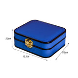 Maxbell Portable Jewelry Box Storage Case Wife Bracelet Women Ornaments Dark Blue