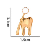 Maxbell Teeth Brooch Pin Tooth Lapel Pin Jewelry Backpack Badge for Women Girls Aureate