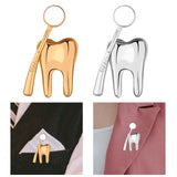 Maxbell Teeth Brooch Pin Tooth Lapel Pin Jewelry Backpack Badge for Women Girls Aureate