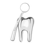 Maxbell Teeth Brooch Pin Tooth Lapel Pin Jewelry Backpack Badge for Women Girls Argent