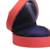 Maxbell Heart Shaped Ring Box with Light Elegant and Luxurious Earring for Wedding Red