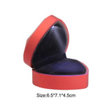Maxbell Heart Shaped Ring Box with Light Elegant and Luxurious Earring for Wedding Red