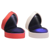 Maxbell Heart Shaped Ring Box with Light Elegant and Luxurious Earring for Wedding Red